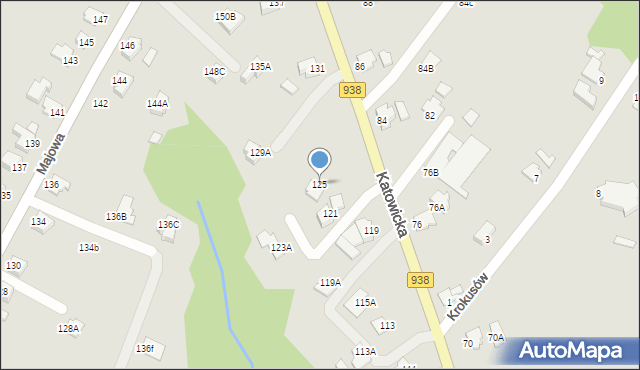 Cieszyn, Katowicka, 125, mapa Cieszyna