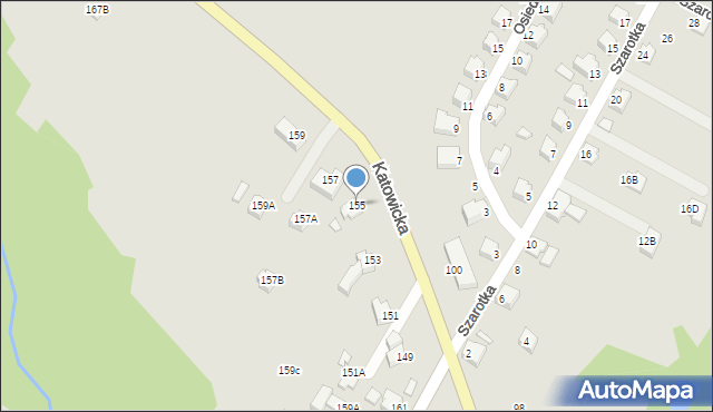 Cieszyn, Katowicka, 155, mapa Cieszyna