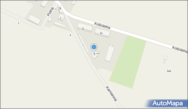 Cieszyn, Kamienna, 3, mapa Cieszyna