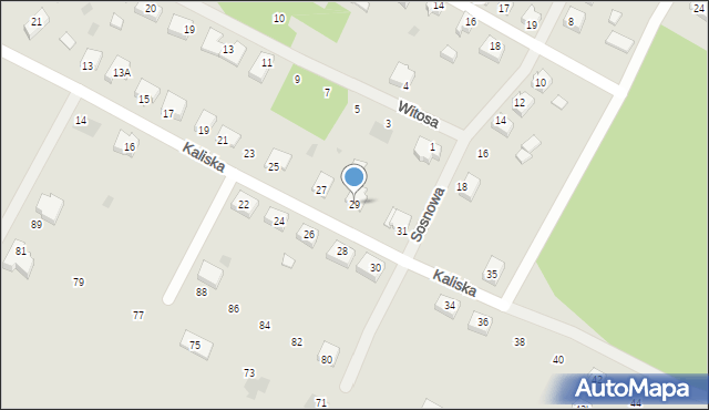 Cybinka, Kaliska, 29, mapa Cybinka