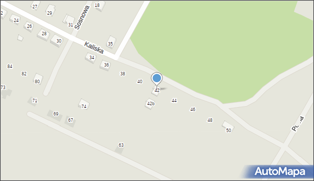 Cybinka, Kaliska, 42, mapa Cybinka