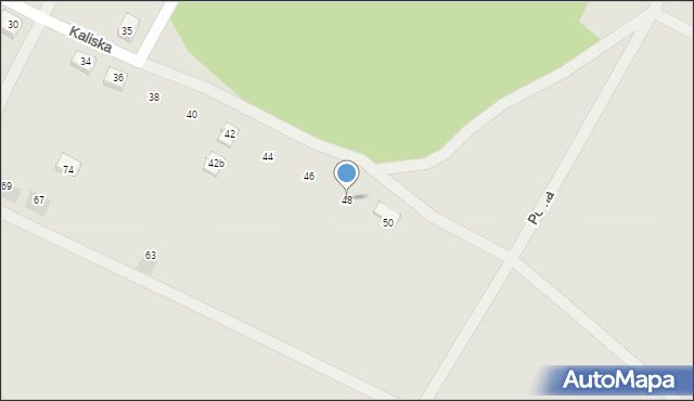 Cybinka, Kaliska, 48, mapa Cybinka