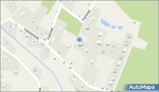 Cybulice Małe, Kasztanowa, 29a, mapa Cybulice Małe
