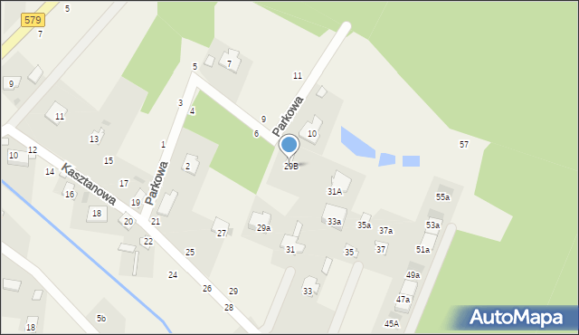 Cybulice Małe, Kasztanowa, 29B, mapa Cybulice Małe