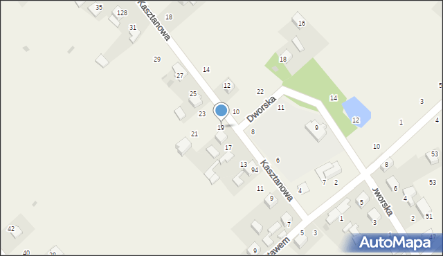Czajowice, Kasztanowa, 19, mapa Czajowice
