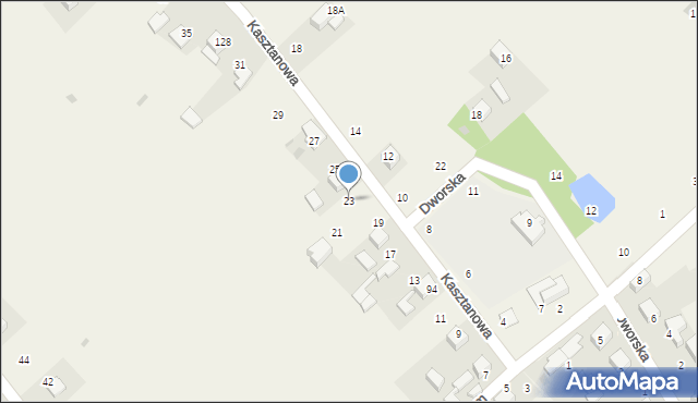Czajowice, Kasztanowa, 23, mapa Czajowice