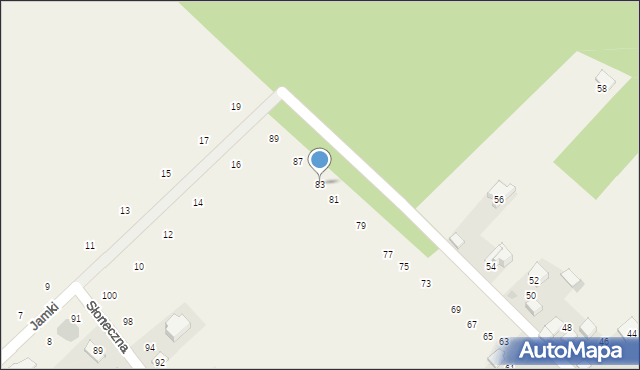 Czajowice, Kasztanowa, 83, mapa Czajowice