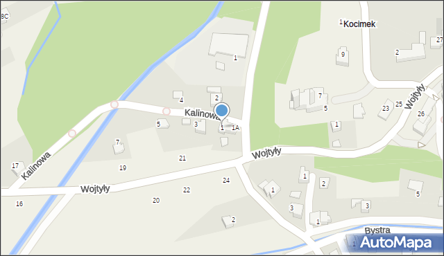 Czaniec, Kalinowa, 1, mapa Czaniec