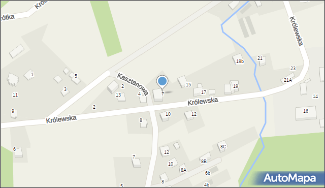 Czaniec, Kasztanowa, 7, mapa Czaniec