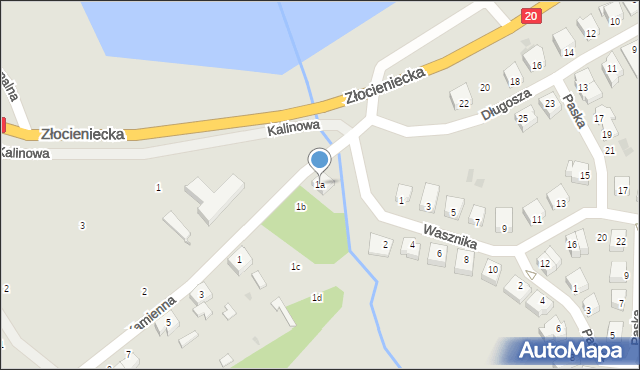 Czaplinek, Kamienna, 1a, mapa Czaplinek