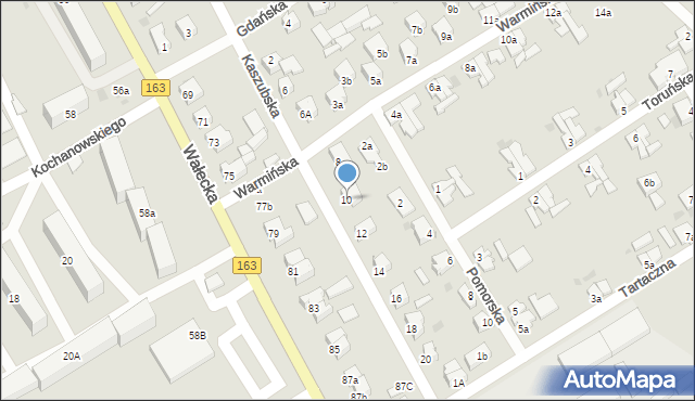 Czaplinek, Kaszubska, 10, mapa Czaplinek