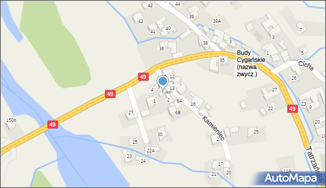 Czarna Góra, Kamieniec, 5, mapa Czarna Góra