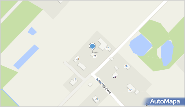 Czarnowiec, Kasztanowa, 35, mapa Czarnowiec