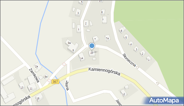 Czarny Bór, Kamiennogórska, 10, mapa Czarny Bór