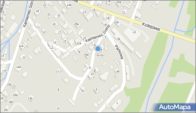 Czarny Dunajec, Kamieniec Dolny, 7, mapa Czarny Dunajec