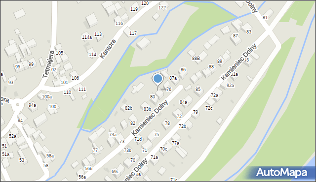 Czarny Dunajec, Kamieniec Dolny, 84, mapa Czarny Dunajec