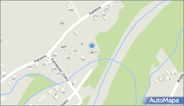 Czarny Dunajec, Kamieniec Dolny, 95, mapa Czarny Dunajec