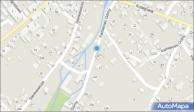 Czarny Dunajec, Kamieniec Górny, 11a, mapa Czarny Dunajec