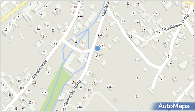 Czarny Dunajec, Kamieniec Górny, 14a, mapa Czarny Dunajec
