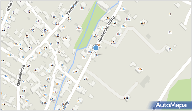 Czarny Dunajec, Kamieniec Górny, 19, mapa Czarny Dunajec