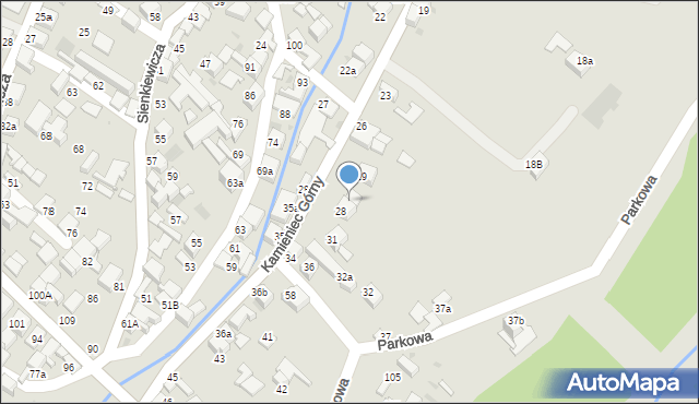 Czarny Dunajec, Kamieniec Górny, 30, mapa Czarny Dunajec