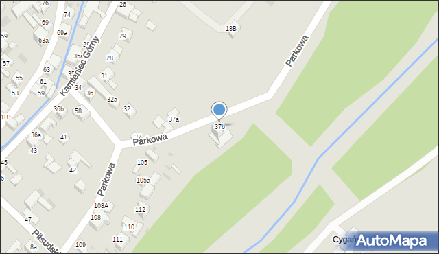 Czarny Dunajec, Kamieniec Górny, 37b, mapa Czarny Dunajec