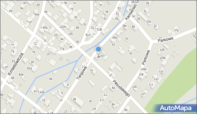 Czarny Dunajec, Kamieniec Górny, 46, mapa Czarny Dunajec