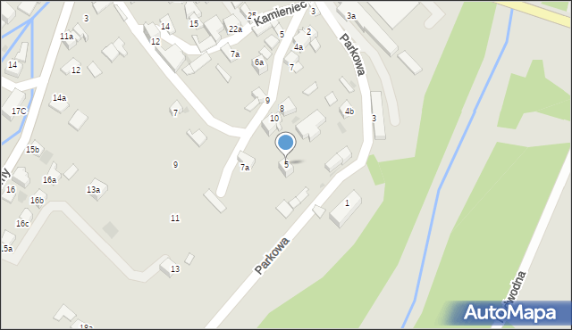 Czarny Dunajec, Kamieniec Górny, 5, mapa Czarny Dunajec