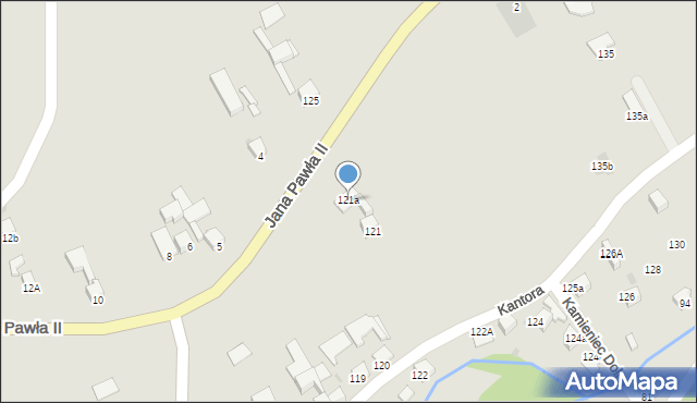 Czarny Dunajec, Kantora, 121a, mapa Czarny Dunajec