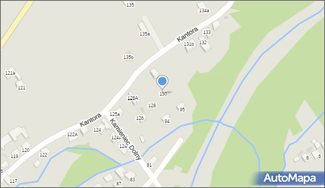 Czarny Dunajec, Kantora, 130, mapa Czarny Dunajec
