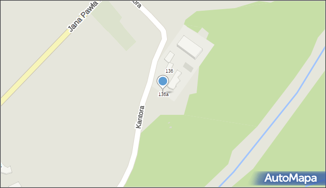 Czarny Dunajec, Kantora, 136a, mapa Czarny Dunajec