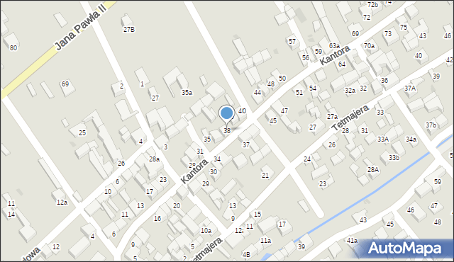 Czarny Dunajec, Kantora, 38, mapa Czarny Dunajec