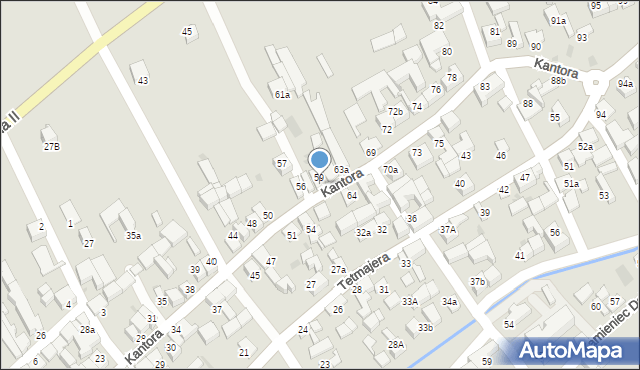 Czarny Dunajec, Kantora, 60, mapa Czarny Dunajec