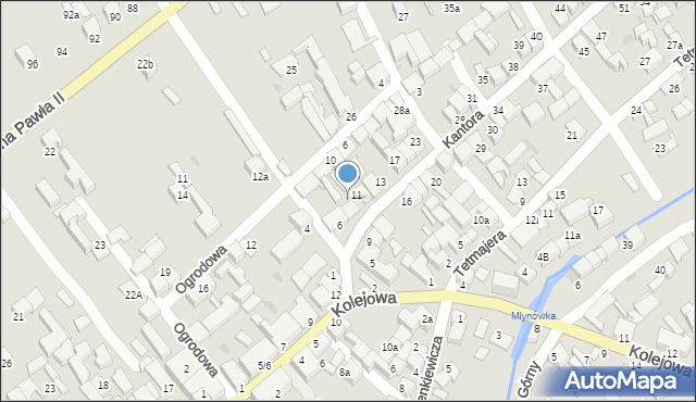 Czarny Dunajec, Kantora, 8, mapa Czarny Dunajec