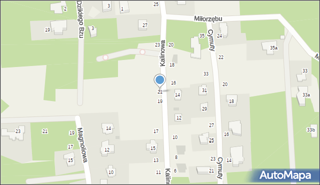 Czarny Las, Kalinowa, 21, mapa Czarny Las