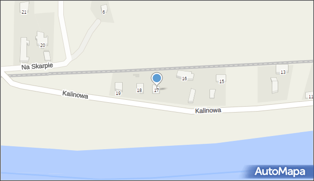 Czechów, Kalinowa, 17, mapa Czechów