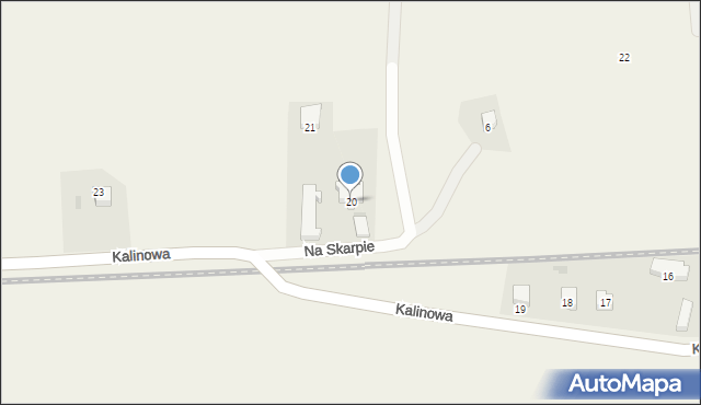 Czechów, Kalinowa, 20, mapa Czechów