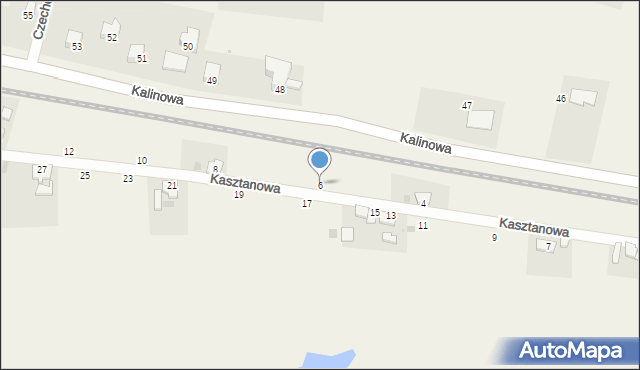 Czechów, Kasztanowa, 6, mapa Czechów