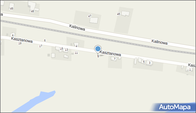 Czechów, Kasztanowa, 9, mapa Czechów
