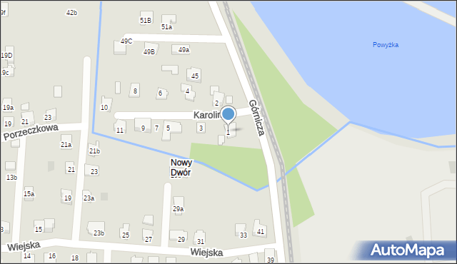 Czechowice-Dziedzice, Karolinki, 1, mapa Czechowic-Dziedzic