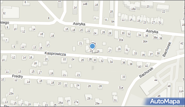 Czechowice-Dziedzice, Kasprowicza Jana, 23b, mapa Czechowic-Dziedzic