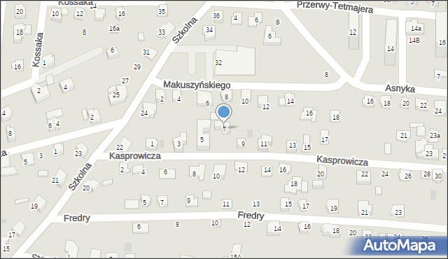 Czechowice-Dziedzice, Kasprowicza Jana, 7, mapa Czechowic-Dziedzic