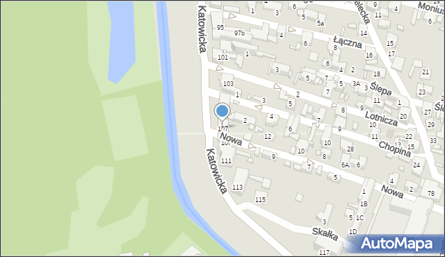 Czeladź, Katowicka, 107, mapa Czeladź