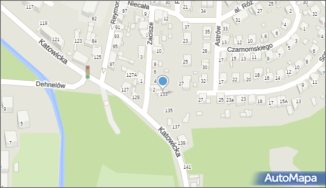 Czeladź, Katowicka, 133, mapa Czeladź