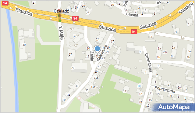 Czeladź, Katowicka, 20, mapa Czeladź