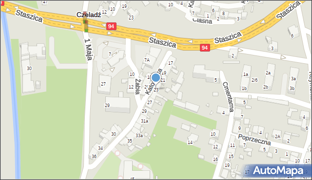 Czeladź, Katowicka, 23, mapa Czeladź