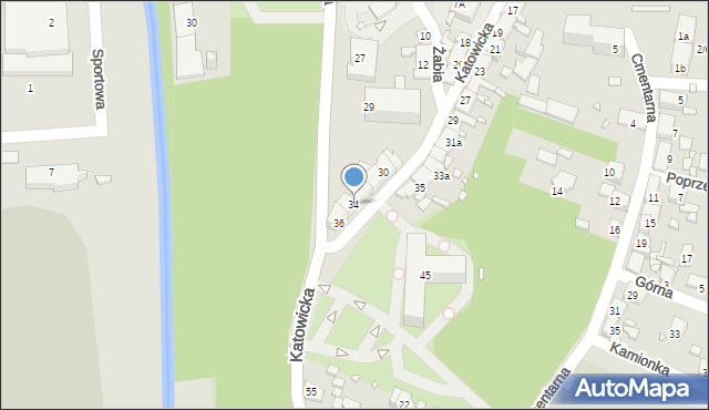 Czeladź, Katowicka, 34, mapa Czeladź