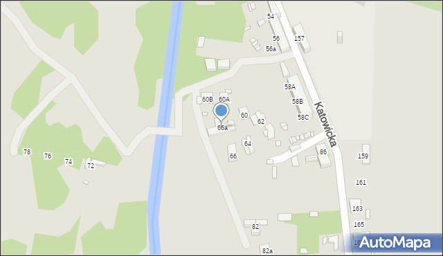 Czeladź, Katowicka, 66a, mapa Czeladź