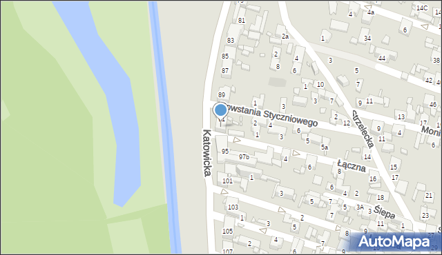 Czeladź, Katowicka, 93, mapa Czeladź