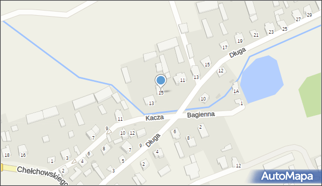 Czernice Borowe, Kacza, 15, mapa Czernice Borowe
